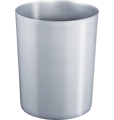 Sicherheitspapierkorb, Kunststoff, schwer entflammbar, TÜV-zertifiziert, 13 Liter, silber