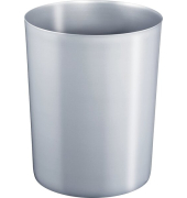 Sicherheitspapierkorb, Aluminium-Einsatz, Kunststoff, schwer entflammbar, TÜV-zertifiziert, 13 Liter, silber