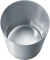 Sicherheitspapierkorb, Aluminium-Einsatz, Kunststoff, schwer entflammbar, TÜV-zertifiziert, 13 Liter, silber