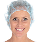 Baretthauben Bettina Light, PP, Ø 53cm, blau