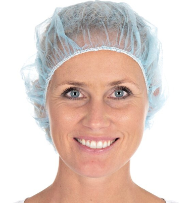 Baretthauben Bettina Light, PP, Ø 53cm, blau