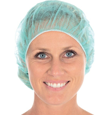 Baretthauben Bettina, PP, Ø 53cm, grün
