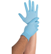 Einweghandschuhe Hygostar Safe Light, Nitril, lebensmittelecht, blau, Gr&ouml;&szlig;e 11/XXL,