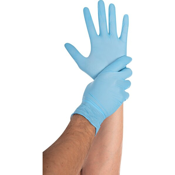 4015544270204 - Einweghandschuhe Hygostar Safe Light Nitril lebensmittelecht blau Größe 11 XXL 4015544270204 90 Stück