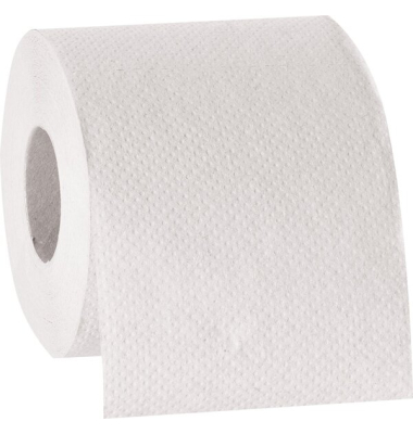 Toilettenpapier, 2-lagig, naturweiß, Recycling-Qualität, 250 BlattRolle, 8 RollenPackung