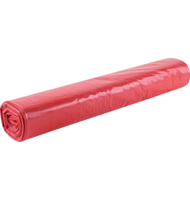 Abfallsäcke ECO, 120 Liter, 35 my, LDPE-Folie, 1 Rolle à 25 Säcke, rot