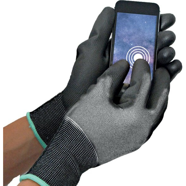 4015544334166 - Schnittschutzhandschuhe Cut Safe Touch StrickPU grauschwarz Gr 7S 10 Paar 4015544334166 12 Stück