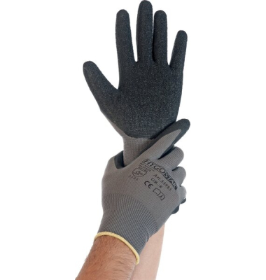 Strickhandschuhe, grau/schwarz