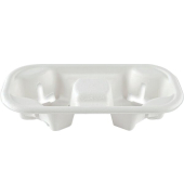 Bio Becherhalter Double, Zuckerrohr, kompostierbar, für 2 Coffe-to-go-Becher