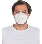 Atemschutzmasken FFP2 NR mit Ventil, Vlies, Universalgröße, weiß, 10 Stück