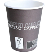 Kaffeebecher To Go , PappePE, FSC&reg,-Mix, ø 90 mm, 250 ml, braunweiß