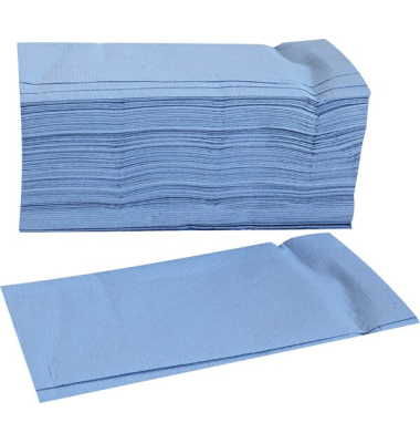 Handtuchpapier, 25 x 23 cm, Falzung V-FalzZZ-Falz, 2-lagig, blau, 15 Pack à 210 Blatt