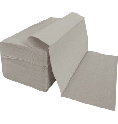 Falthandt&uuml;cher 30401, 25x23cm, 1-lagig, Zickzack (V-Falz), natur, Recyclingpapier