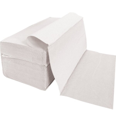 Falthandt&uuml;cher 304029, 23x21cm, 2-lagig, Zickzack (V-Falz), wei&szlig;, Recyclingpapier