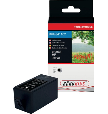 Tintenpatrone, ersetzt HP 912XL BK, 32ml, schwarz