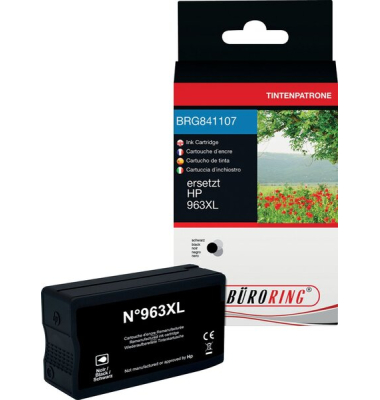 Tintenpatrone, ersetzt HP 963XL BK, 53ml, schwarz