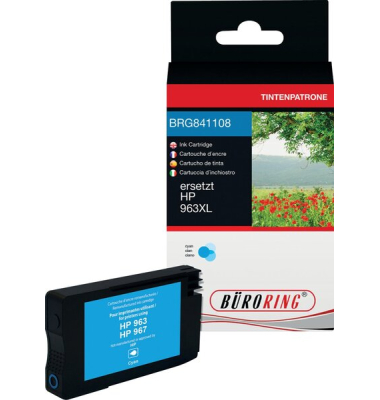 Tintenpatrone, ersetzt HP 963XL C, 26ml, cyan