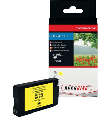 Tintenpatrone, ersetzt HP 963XL Y, 26ml, gelb
