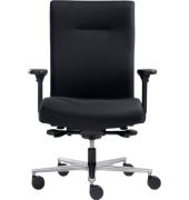 B&uuml;rodrehstuhl Sumo, schwarz, mit Armlehnen, bis 180 kg