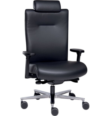 B&uuml;rodrehstuhl Sumo, schwarz, mit Armlehnen, bis 180 kg