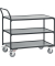 Tischwagen 2750, Ladefläche: 850 x 500 mm, 2 Böden, Schraubkonstruktion, Lenkrollen, anthrazitgrau