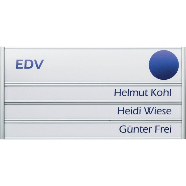 4024158022376 - Türschild 310377 4 Beschriftungsprofile Aluminium Silber 180 x 90 mm