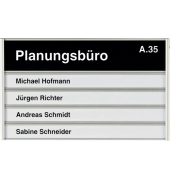 Türschild Silver, 180 x108 mm, 5 Profile
