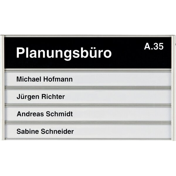 4024158022383 - Türschild 310477 5 Beschriftungsprofile Aluminium Silber 180 x 108 mm