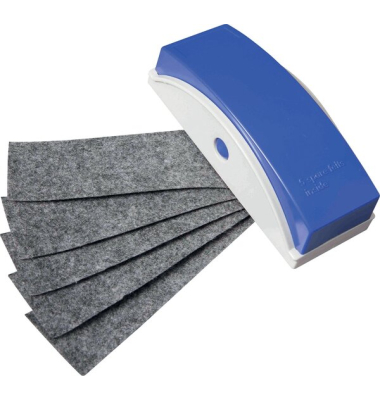 Tafelwischer, magnetisch, blau
