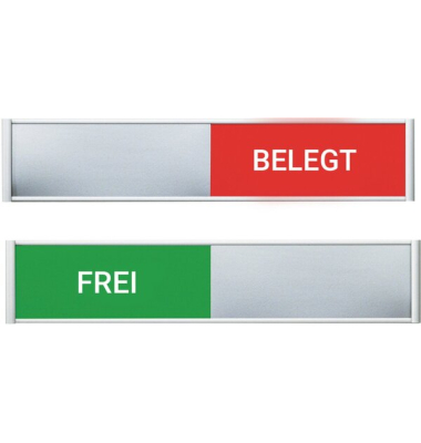Türschild Ultradex 314578 Anzeiger mit Schieber 180 x 36mm Aluminium, grünrot