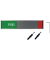 Türschild Ultradex 314578 Anzeiger mit Schieber 180 x 36mm Aluminium, grünrot