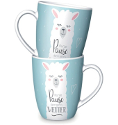 Porzellanbecher 250ml Motiv Lama