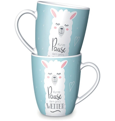 Porzellanbecher 250ml Motiv Lama