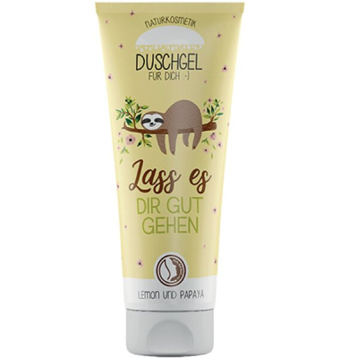 Duschgel 200ml, Lemon-Papaya Duft, Motiv Faultier