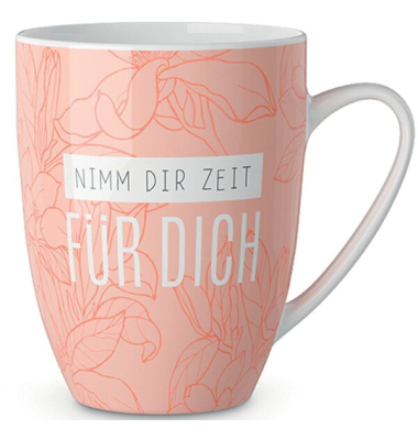 Porzellanbecher 250ml Motiv Blüte