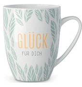 Porzellanbecher 250ml Motiv Blatt