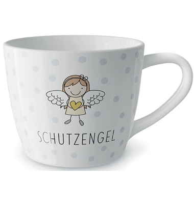 Porzellanbecher 400ml Motiv Schutzengel