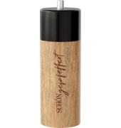 Pfeffermühle aus Holz, Keramik Mahlwerk, Mahlgrad einstellbar, Motiv Schön gepfeffert