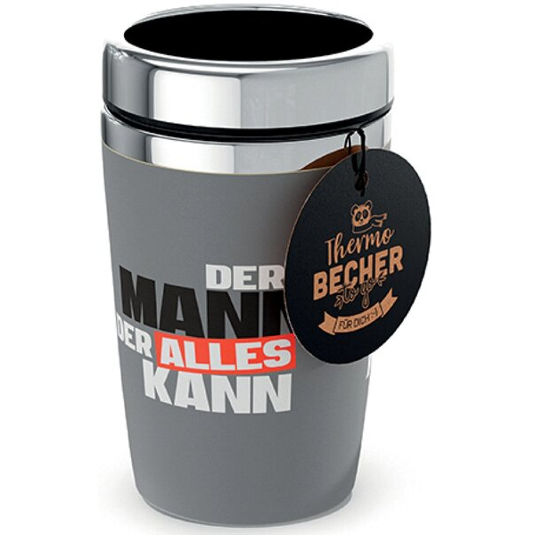 4027268327393 - Thermobecher to go 240ml Doppelwand-Edelstahleinsatz Motiv Mann Kann 4027268327393 LA VIDA 4027268327393 - Thermobecher to go 240ml Doppelwand-Edelstahleinsatz Motiv Mann Kann 4027268327393 LA VIDA
