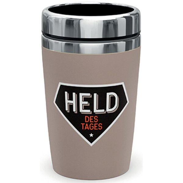 4027268327430 - Thermobecher to go 240ml Doppelwand-Edelstahleinsatz Motiv Held des Tages 4027268327430 LA VIDA 4027268327430 - Thermobecher to go 240ml Doppelwand-Edelstahleinsatz Motiv Held des Tages 4027268327430 LA VIDA