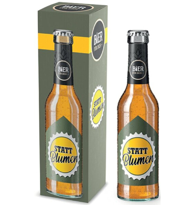 Bier 0,33l, untergäriges Lagerbier, Motiv Statt Blumen