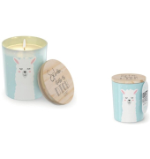 Kerzen 6516731 Lama t&uuml;rkis/wei&szlig; 7x7x8,5cm ca. 30 Stunden Brenndauer