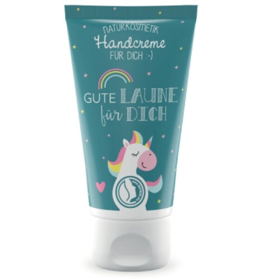 Handcreme 30ml, Sheabutter, Lemon-Papaya Duft, Motiv Einhorn