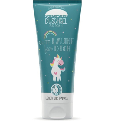 Duschgel 200ml, Lemon-Papaya Duft, Motiv Einhorn