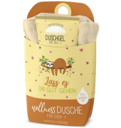 Geschenkset Duschgel 200ml+Handtuch Motiv Faultier