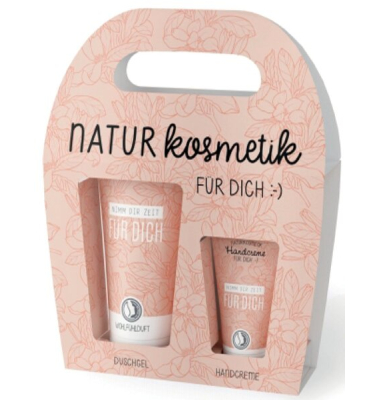 Naturkosmetikset Handcreme 30 ml + Duschgel 200 ml mit Motiv Blüte