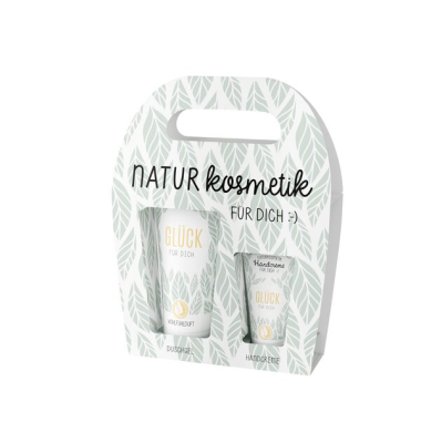 Naturkosmetikset Handcreme 30 ml + Duschgel 200 ml mit Motiv Blatt