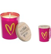 Kerzen 6517131 Herz rosa 8,5x7x7cm 