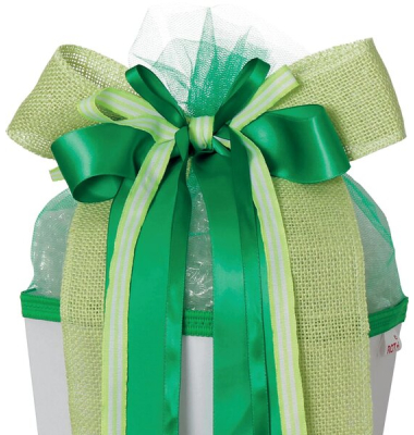 Schultütenschleife &quot,Fresh Green&quot,, grünnaturfarben