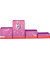 Stifteköcher Set, Pappe, faltbar, Einhornportrait, pink